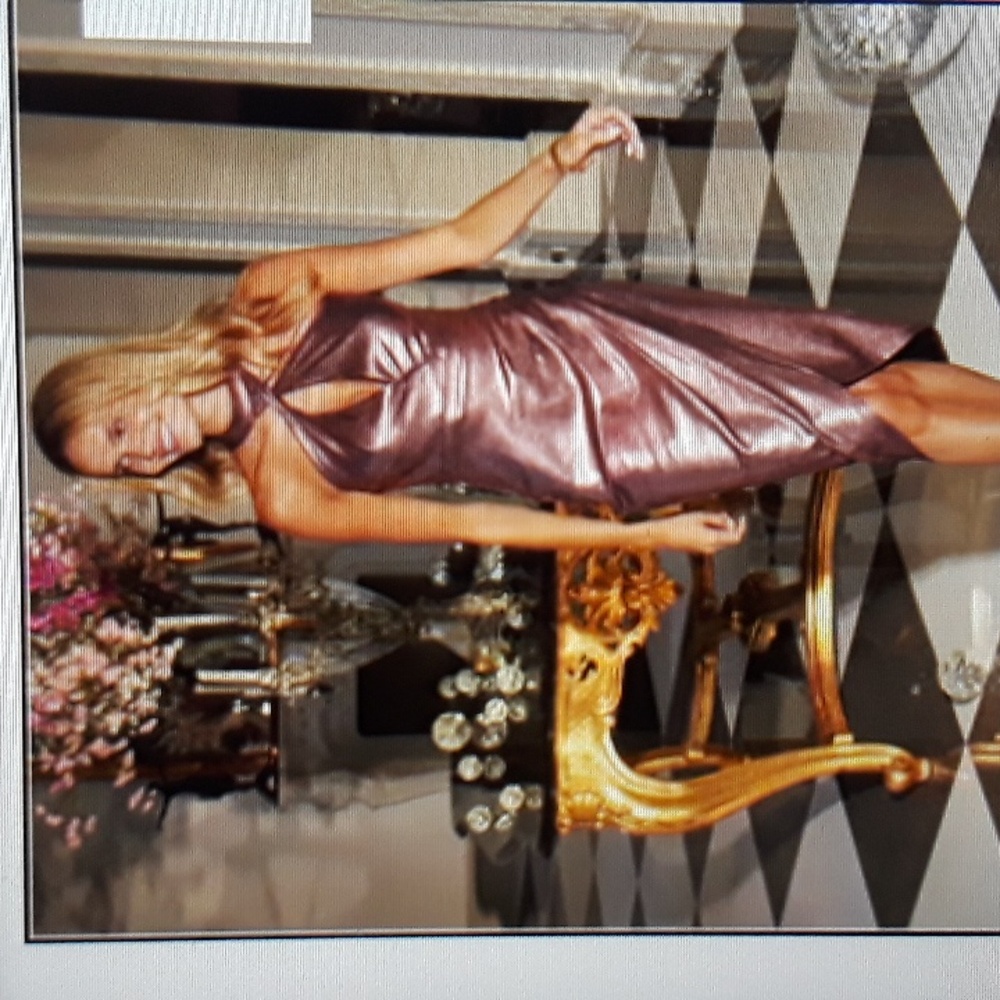 Metallic midi dress